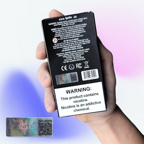 Authentic vape verification, QR code vape security, ESMA compliant vape, genuine product protection - Anti Counterfeit - PUFF IGNITE
